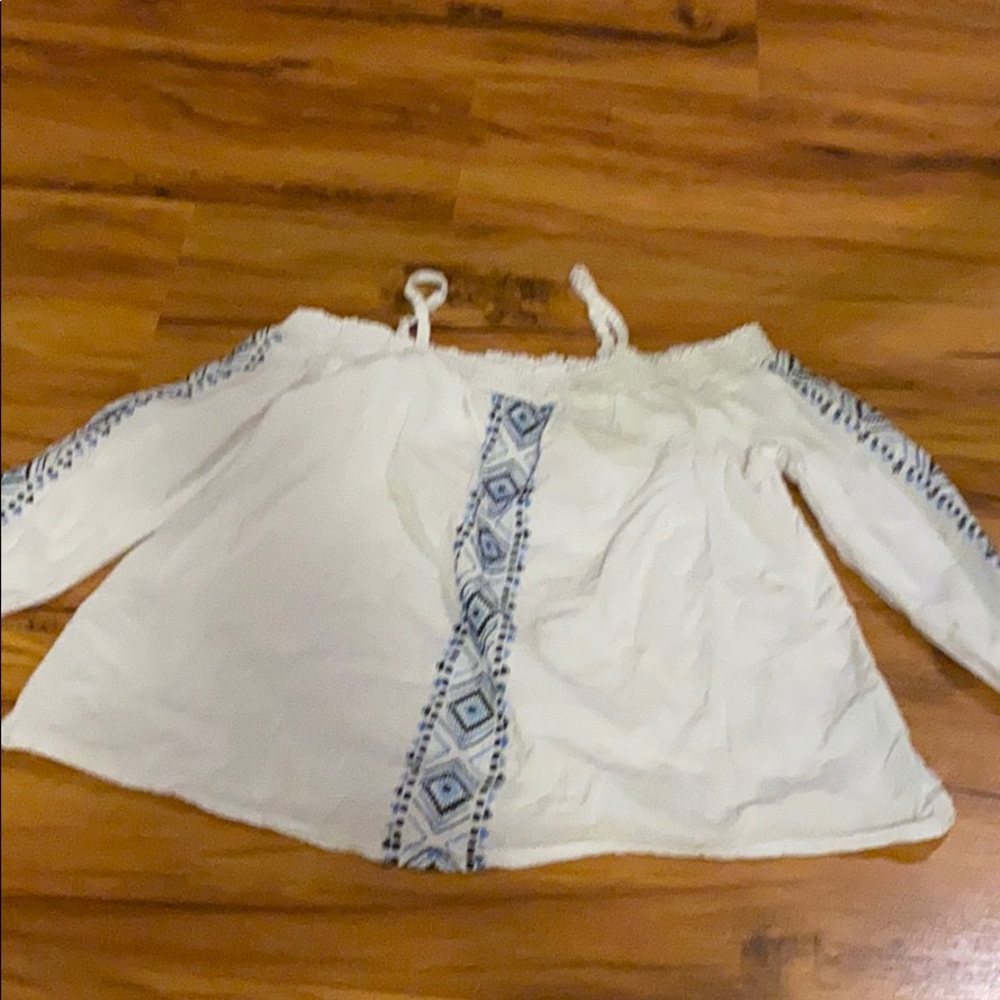 Long sleeve off the shoulder top